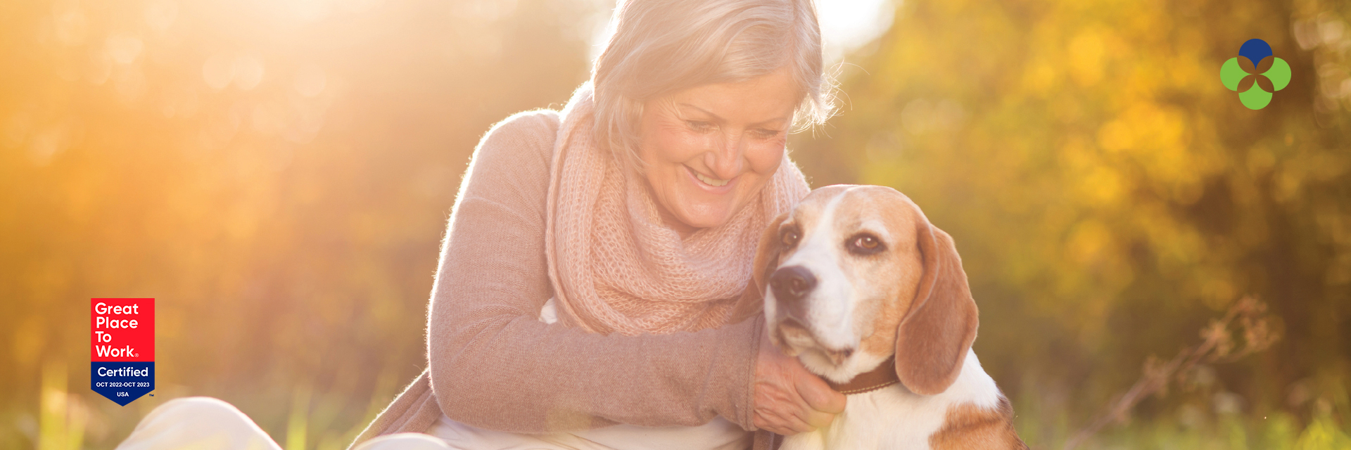 woman and her dog